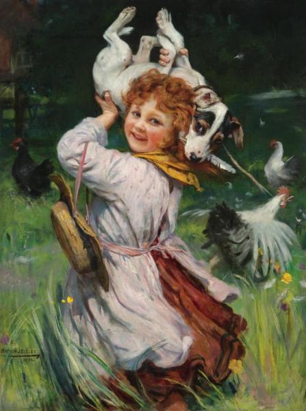 Caught In The Act by Arthur John Elsley Oil Painting Reproductions