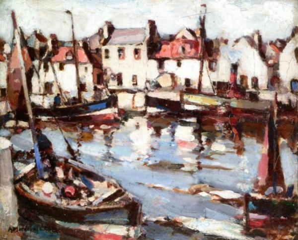 The Quay At Pittenween by Arthur Macdonald