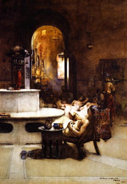 The Turkish Bath, Paris by Arthur Melville