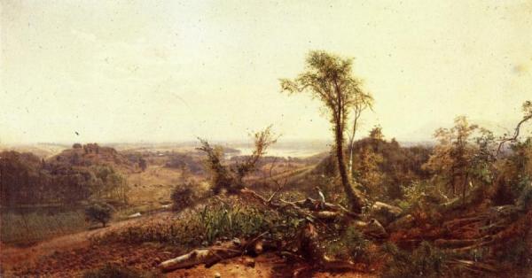 Looking Southwest Over Church's Farm From The Sienghenberg by Arthur Parton