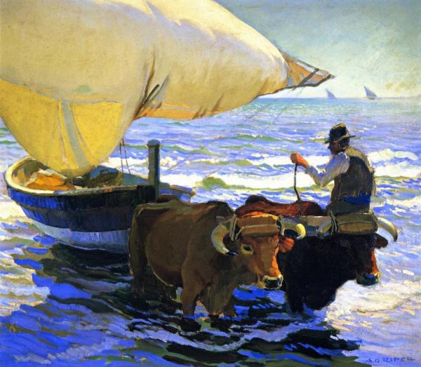 Bringing In The Boats, Valencia by Arthur Rider