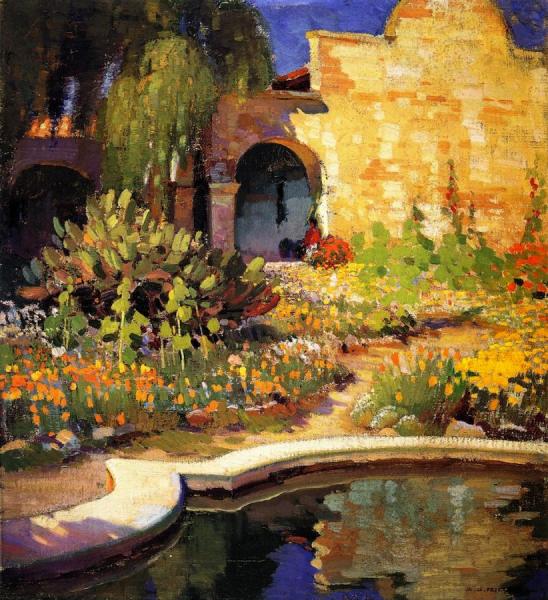 Mission Fountain, Capistrano by Arthur Rider