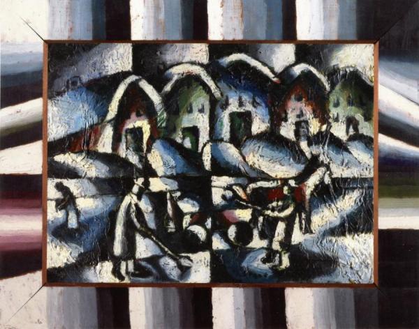 Snow Shovelers by Arthur Segal Oil Painting Reproductions