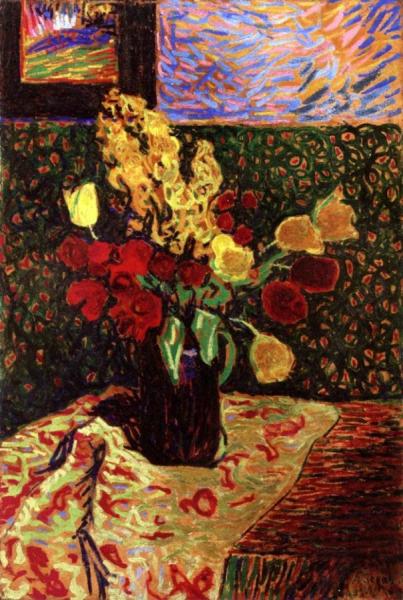 Still Life With Flowers by Arthur Segal