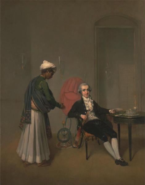 Portrait Of A Gentleman, Possibly William Hickey, And An Indian Servant by Arthur William Devis