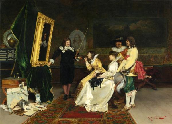In The Studio by Arturo Ricci Oil Painting Reproductions
