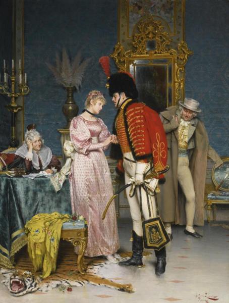 The Engagement by Arturo Ricci Oil Painting Reproductions