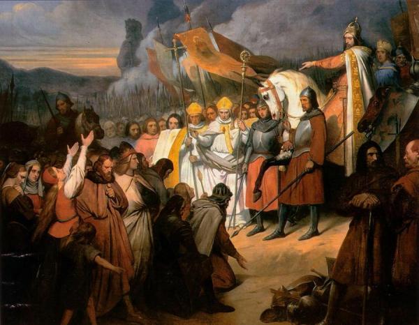 Charlemagne Receives The Submission Of Paderborn Witikind King Of The Saxons In 785 by Ary Scheffer Oil Painting Reproductions