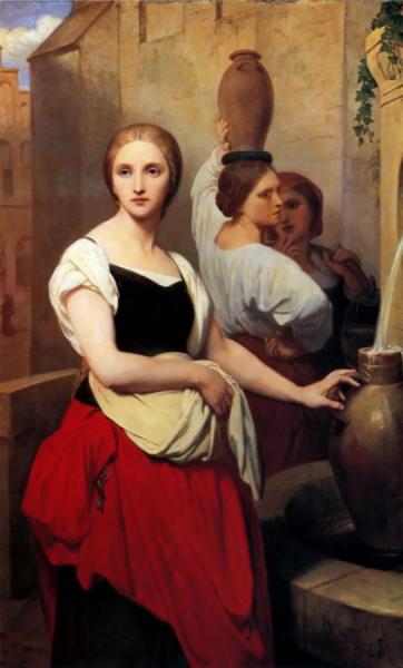 Margaret At The Fountain by Ary Scheffer Oil Painting Reproductions