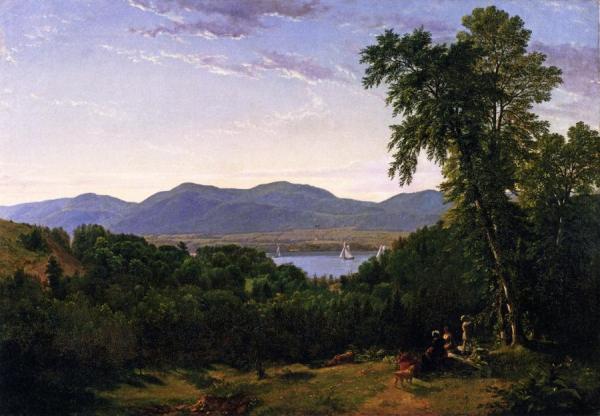 Beacon Hills On The Hudson River, Opposite Newburgh - Painted On The Spot by Asher Brown Durand