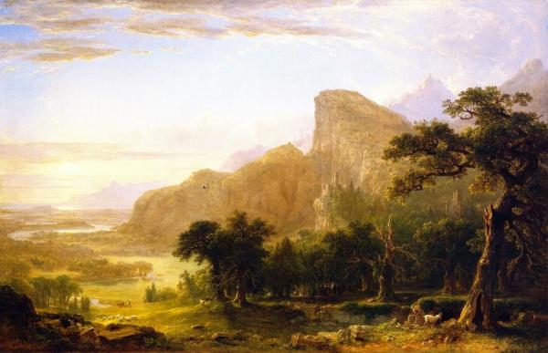 Landscape - Scene From Thanatopsis by Asher Brown Durand