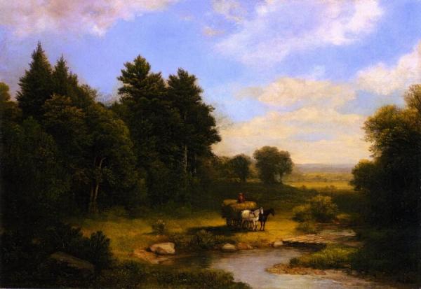 Rural Landscape With Hay Wagon by Asher Brown Durand