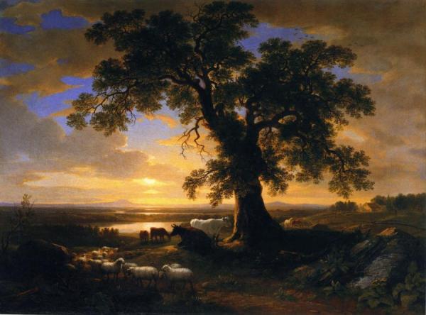 The Solitary Oak by Asher Brown Durand Oil Painting Reproductions
