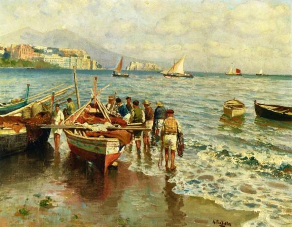 Fishermen by Attilio Pratella