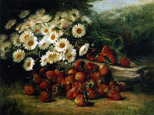 August Laux Strawberries And Dasies