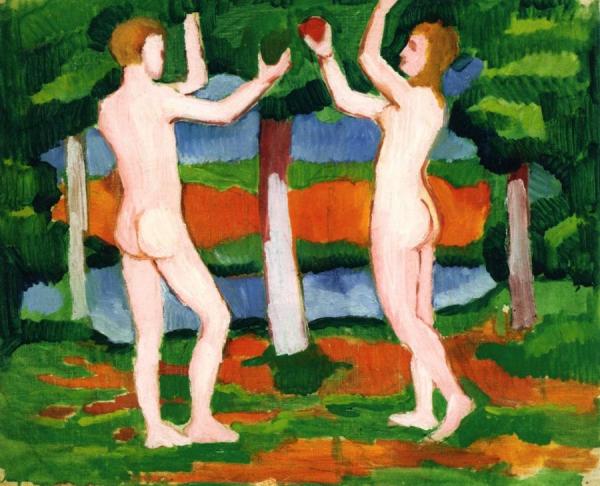 August Macke Adam And Eve