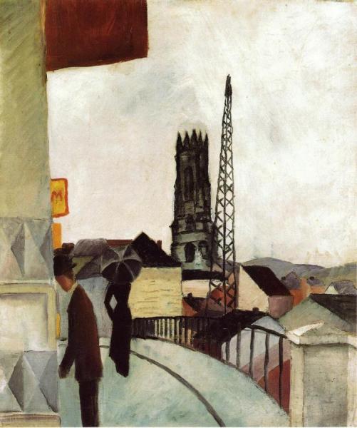Cathedral At Freiburg, Switzerland by August Macke
