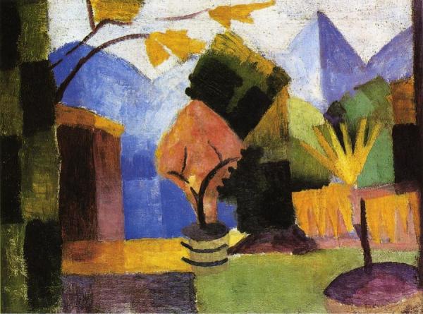 August Macke Garden On Lake Of Thun