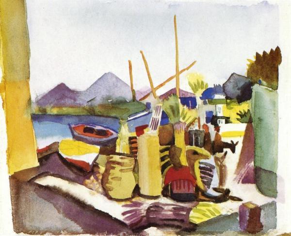 Landscape Near Hammamet by August Macke