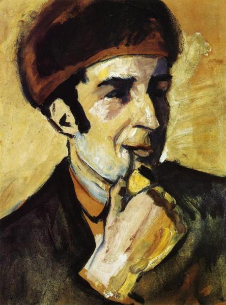 Portrait Of Franz Marc by August Macke