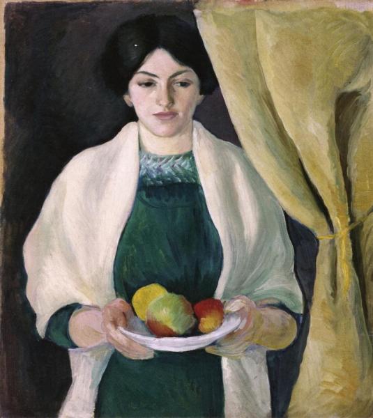 Portrait With Apples: The Artists Wife by August Macke