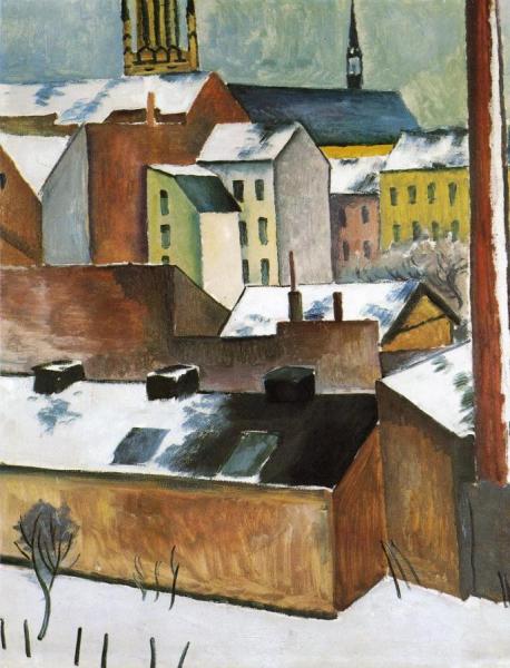 St Mary's In The Snow by August Macke