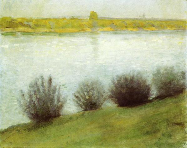 The Rhine Near Herzel by August Macke Oil Painting Reproductions