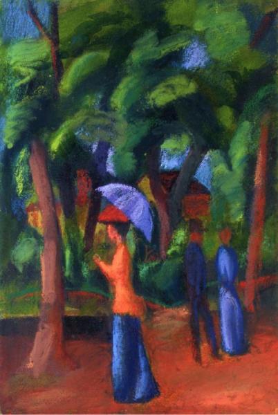 Walking In The Park by August Macke