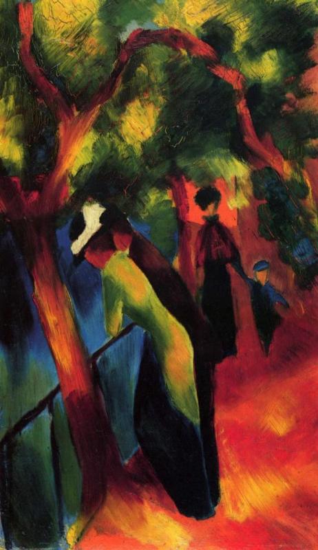 Sunlight Walk, 1913 by August Macke