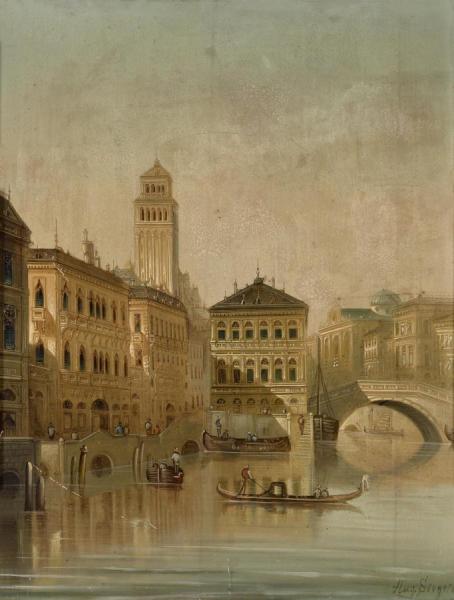 Canal Vestioso, Venezia by August Von Siegen
