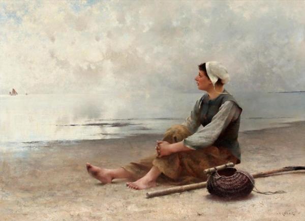August Wilhelm Nikolaus Hagborg Väntan (waiting)
