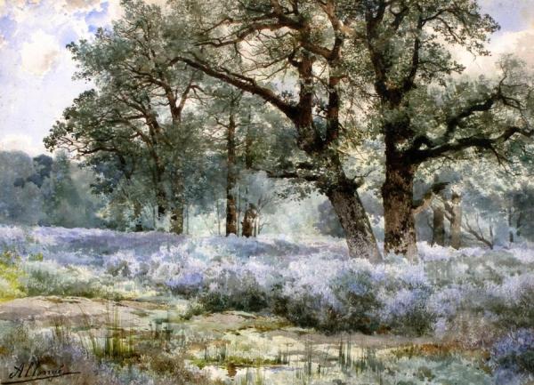 Pond In The Woods by Auguste Allongé