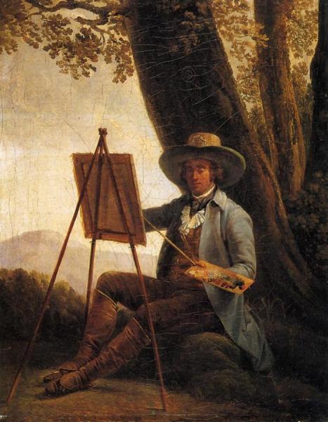 An Artist In The Campagna by Auguste Bouchet