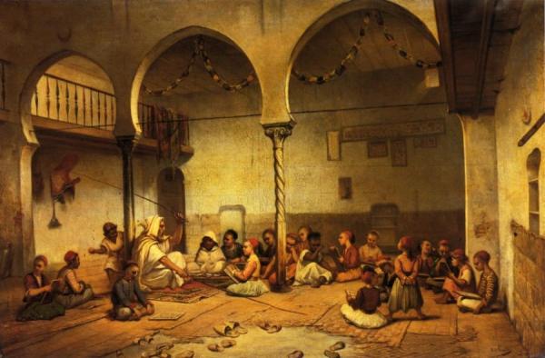 A Moorish School by Auguste De Pinelli
