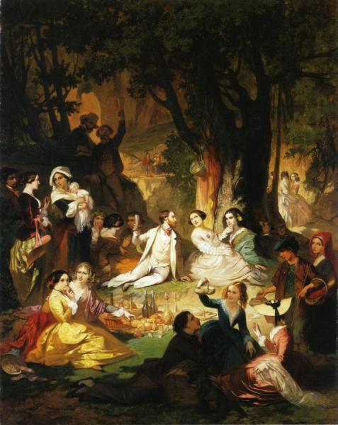 Souvenir Of The Pyrenees by Auguste Glaize