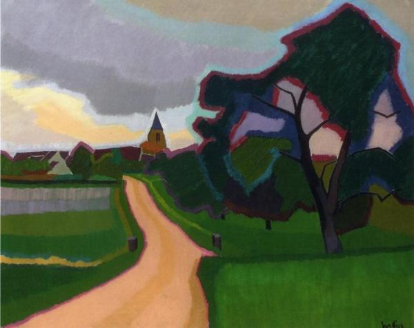 Church At Orgeruse by Auguste Herbin