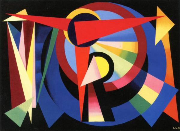 Combat: Light And Shade by Auguste Herbin Oil Painting Reproductions