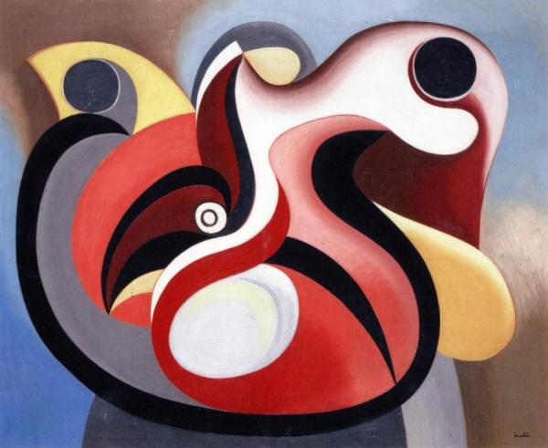 Composition 'scrolls' by Auguste Herbin