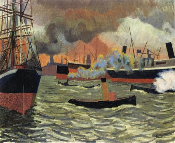 Hamburg's Port by Auguste Herbin