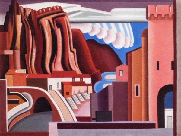 Landscape At Sisteron, The Bridge by Auguste Herbin