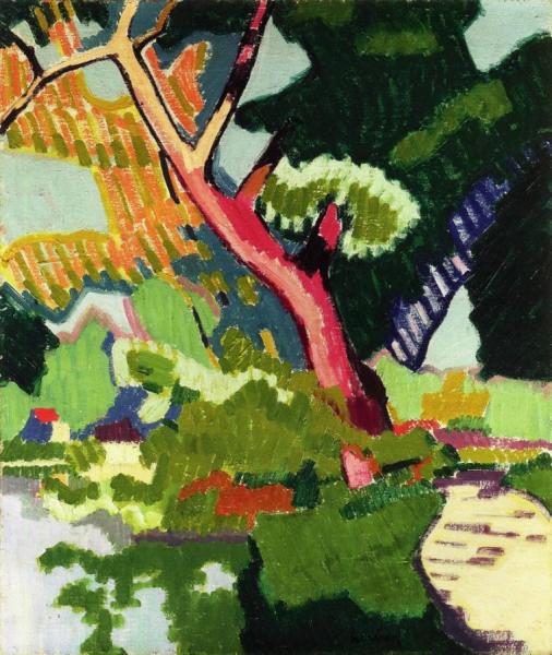 Landscape Of A Waterway by Auguste Herbin Oil Painting Reproductions