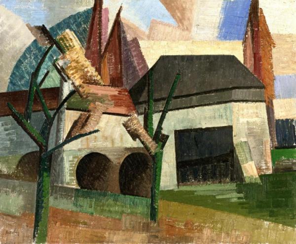 Mill At Creteil, Seen From The Pier by Auguste Herbin