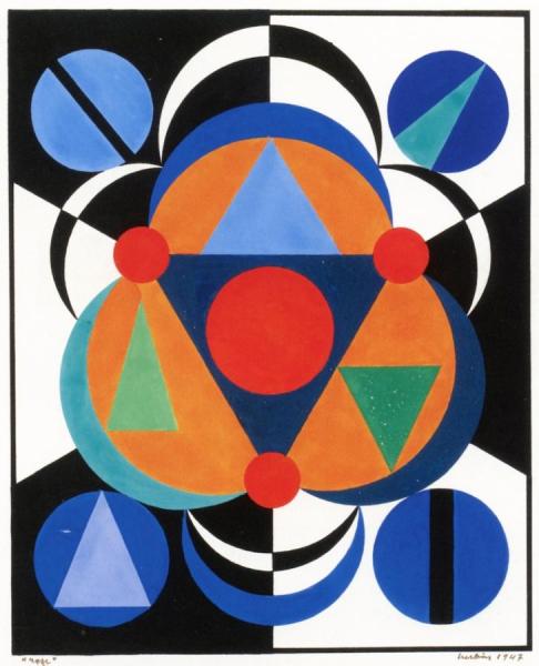 Rose by Auguste Herbin