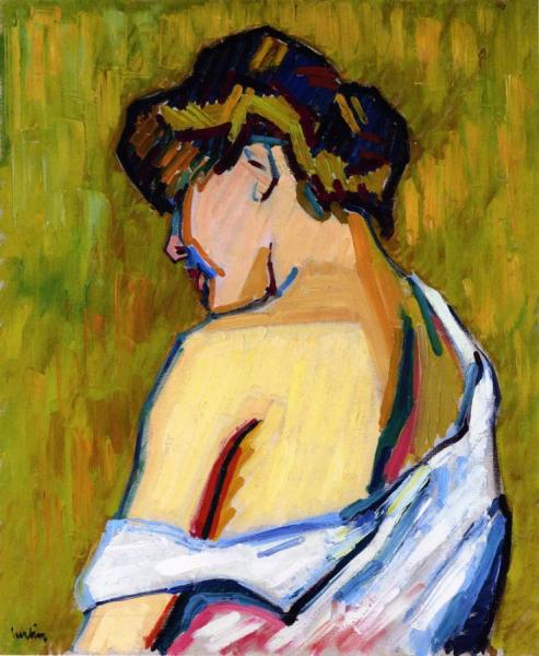 Seated Woman In Profile by Auguste Herbin Oil Painting Reproductions