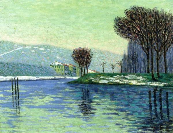 Snow At Haut-isle by Auguste Herbin