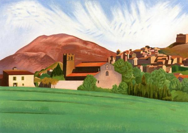 The Cathedral And The Rock At Vaison-le-romaine by Auguste Herbin