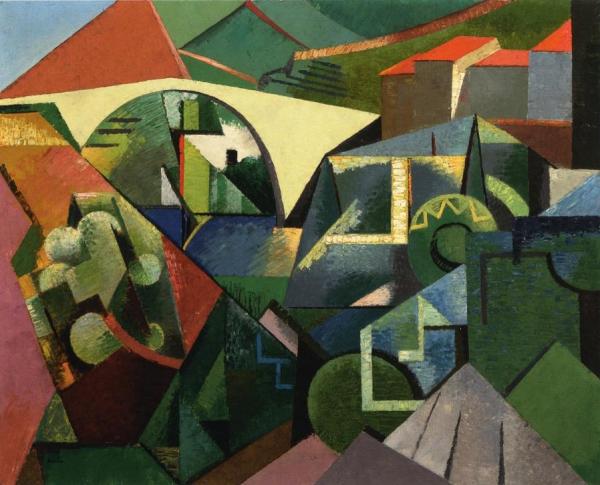 The Yellow Bridge At Ceret by Auguste Herbin