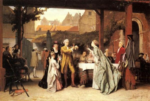 Toasting The Winner by Auguste Serrure