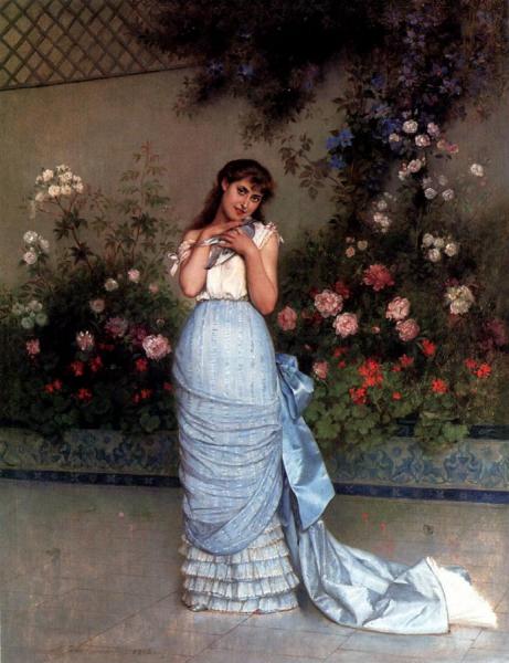 An Elegant Beauty by Auguste Toulmouche