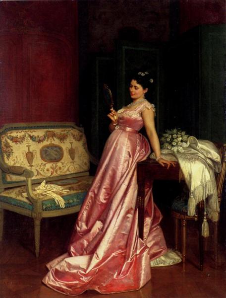 The Admiring Glance by Auguste Toulmouche Oil Painting Reproductions